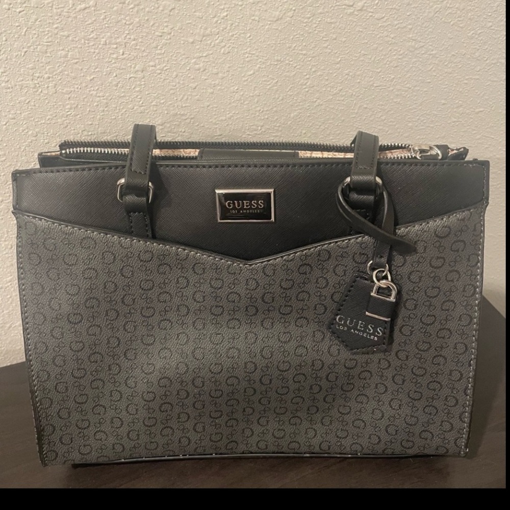 GUESS Elegant Black and Gray Tote